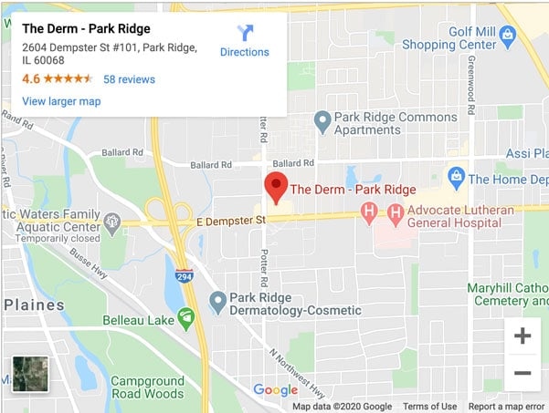 the derm park ridge office directions